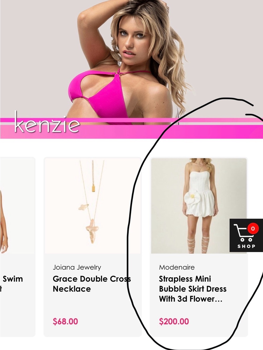 Modenaire Strapless White Bubble Dress - AS SEEN ON KENZIE ON LOVE ISLAND!